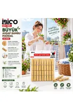 20PCS BÜYÜK AHŞAP BAMBU MANDAL (5637) 20PCS BÜYÜK AHŞAP BAMBU MANDAL (5637)