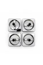 12 ADET ASHTRAY KARE - BASMALI METAL KÜLLÜK (5637) 12 ADET ASHTRAY KARE - BASMALI METAL KÜLLÜK (5637)