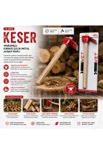 VAKUMLU KIRMIZI KESER AHŞAP SAPLI (5637) VAKUMLU KIRMIZI KESER AHŞAP SAPLI (5637)