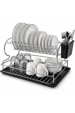 KROM - METAL 2 KATLI TABAKLIK - BULAŞIKLIK (5637) KROM - METAL 2 KATLI TABAKLIK - BULAŞIKLIK (5637)