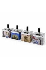 12 ADET ASHTRAY KARE - BASMALI METAL KÜLLÜK (5637) 12 ADET ASHTRAY KARE - BASMALI METAL KÜLLÜK (5637)