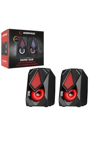 SİYAH - RGB IŞIKLI 1+1 HOPARLÖR SPEAKAER SET USB KABLO 2.0 MULTİMEDYA - 5W (5637) SİYAH - RGB IŞIKLI 1+1 HOPARLÖR SPEAKAER SET USB KABLO 2.0 MULTİMEDYA - 5W (5637)