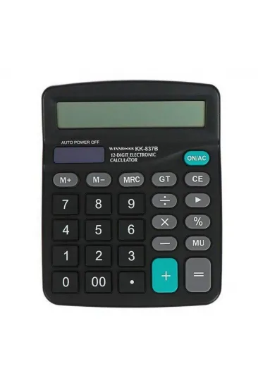 Standart Fonksiyonlu 12 Haneli Geniş LCD Ekran,Pill Masaüstü Hesap Makinesi (5637)