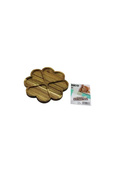 AKASYA YUVARLAK 4 KALP BÖLMELİ AHŞAP SERVİS SUNUM TEPSİ - TAHTASI 21 X 1.4CM (5637) AKASYA YUVARLAK 4 KALP BÖLMELİ AHŞAP SERVİS SUNUM TEPSİ - TAHTASI 21 X 1.4CM (5637)