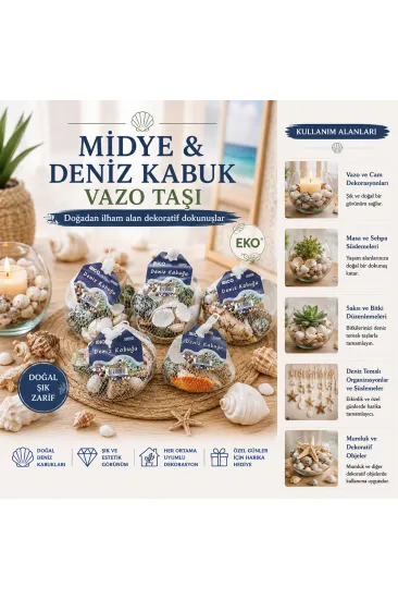 15 ADET FİLELİ RENKLİ MİX EKO MİDYE - DENİZ KABUK VAZO TAŞI (5637) 15 ADET FİLELİ RENKLİ MİX EKO MİDYE - DENİZ KABUK VAZO TAŞI (5637)