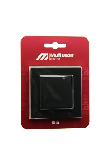 MUTLUSAN RİTA-2220 401 0284BBLİSTERLİ - KARTLI SİYAH - TEKLİ ANAHTAR VİDALI - ÇERÇEVELİ (5637)