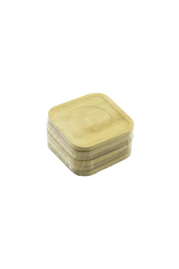 KARE= 9.7 X 9.7CM 6PCS BAMBU - AHŞAP ÇAY TABAK (5637) KARE= 9.7 X 9.7CM 6PCS BAMBU - AHŞAP ÇAY TABAK (5637)