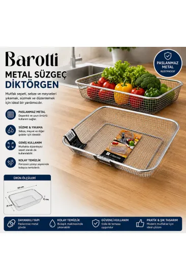 DİKDÖRTGEN -TEL SEPET METAL SÜZGEÇ (5637) DİKDÖRTGEN -TEL SEPET METAL SÜZGEÇ (5637)