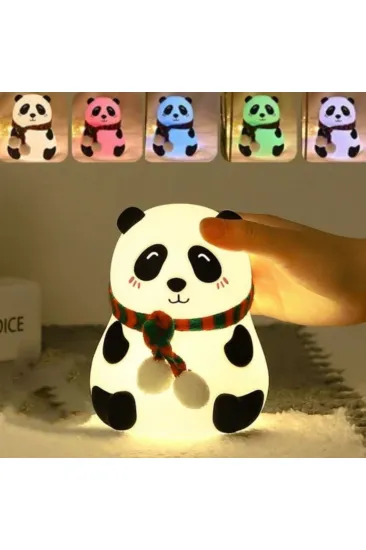 5 Farklı Renk Modlu Panda Figürlü Pofuduk LED Gece Lambası–Yumuşak Dokulu Çocuk Odası ve Dekoratif Şarjlı Ortam Işığı (5637) 5 Farklı Renk Modlu Panda Figürlü Pofuduk LED Gece Lambası–Yumuşak Dokulu Çocuk Odası ve Dekoratif Şarjlı Ortam Işığı (5637)