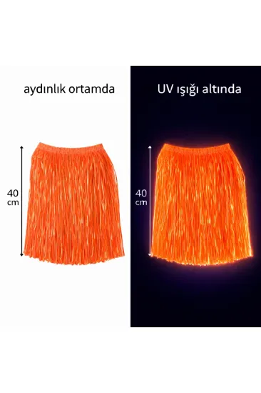 Neon Turuncu Hawaii Parti Eteği 40 cm (5637) Neon Turuncu Hawaii Parti Eteği 40 cm (5637)