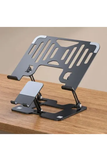 2’si 1 Arada Laptop ve Telefon Standı – AlüMetal Ayarlanabilir,Katlanabilir,Ergonomik Yükseltici (5637) 2’si 1 Arada Laptop ve Telefon Standı – AlüMetal Ayarlanabilir,Katlanabilir,Ergonomik Yükseltici (5637)