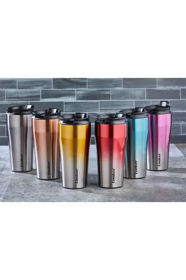 CKR-2049 400ML.ÇELİK MUG TERMOS BARDAK ÇİFT RENK (5637)