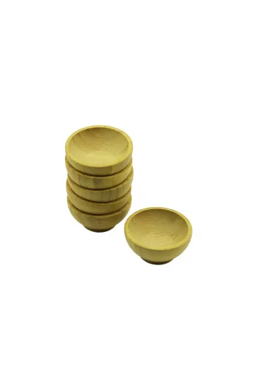 6 ADET MİNİ AHŞAP BAMBU LOKUMLUK - ÇEREZLİK KASE DERİNLİK: 1.5CM - ÇAP: 6.2CM (5637) 6 ADET MİNİ AHŞAP BAMBU LOKUMLUK - ÇEREZLİK KASE DERİNLİK: 1.5CM - ÇAP: 6.2CM (5637)