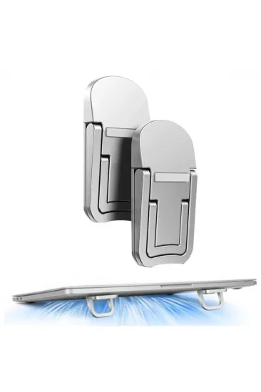 1 Çift Yapışkanlı Katlanabilir Laptop Standı – Mini Notebook Yükseltici, Taşınabilir Kaymaz Laptop Ayağı (5637)