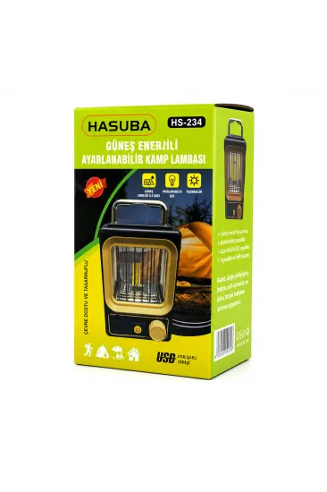 SOLAR - GÜNEŞ ENERJİLİ USB ŞARJLI NOSTALJİ SOLAR LAMBA 1500mAh HS-234 (5637)