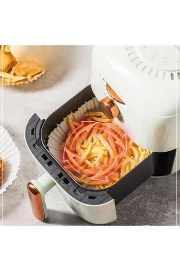 50 Adet Air Fryer Pişirme Kağıdı Tek Kullanımlık Yağ Geçirmez Yuvarlak Tabak Model PVC (5637) 50 Adet Air Fryer Pişirme Kağıdı Tek Kullanımlık Yağ Geçirmez Yuvarlak Tabak Model PVC (5637)