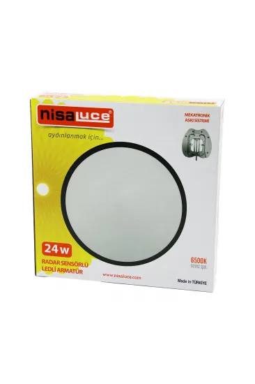NİSALUCE EAMP-106/B 24W RADAR SENSÖRLÜ LEDLİ ARMATÜR BEYAZ ÇERÇEVE MEKATRONİK ASKI SİSTEMİ 6500K - 2160Lm (5637) NİSALUCE EAMP-106/B 24W RADAR SENSÖRLÜ LEDLİ ARMATÜR BEYAZ ÇERÇEVE MEKATRONİK ASKI SİSTEMİ 6500K - 2160Lm (5637)