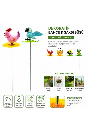 48 ADET DEKORATİF BAHÇE - SAKSI SÜSÜ RÜZGARDA SALLANAN YAYLI HAYVAN FİGÜR MİX (5637) 48 ADET DEKORATİF BAHÇE - SAKSI SÜSÜ RÜZGARDA SALLANAN YAYLI HAYVAN FİGÜR MİX (5637)