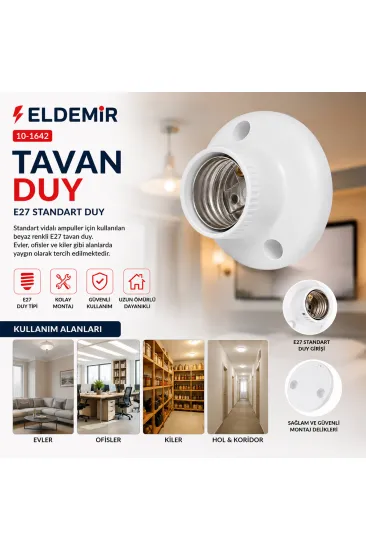 40 ADET E27 KOLAY MONTAJ TAVAN DUY (5637)