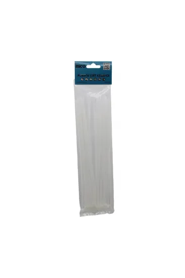 25PCS   BEYAZ   3.6X250MM  PLASTİK CIRT KELEPÇE (5637)