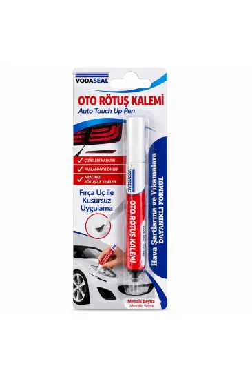 12 ADET METALİK BEYAZ OTO RÖTUŞ KALEM FIRÇA UÇ 5ML (5637) 12 ADET METALİK BEYAZ OTO RÖTUŞ KALEM FIRÇA UÇ 5ML (5637)