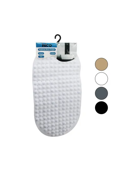 OVAL - PLASTİK KABARTMA TOP DESENLİ - RENKLİ 63PCS VANTUZLU KAYDIRMAZ BANYO - KÜVET PASPASI 34X65CM (5637)