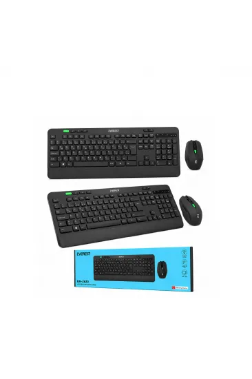 KABLOSUZ KLAVYE - MOUSE SETİ SİYAH USB - SESSİZ - SWİTCH Q KLAVYE KM-2620 (5637) KABLOSUZ KLAVYE - MOUSE SETİ SİYAH USB - SESSİZ - SWİTCH Q KLAVYE KM-2620 (5637)