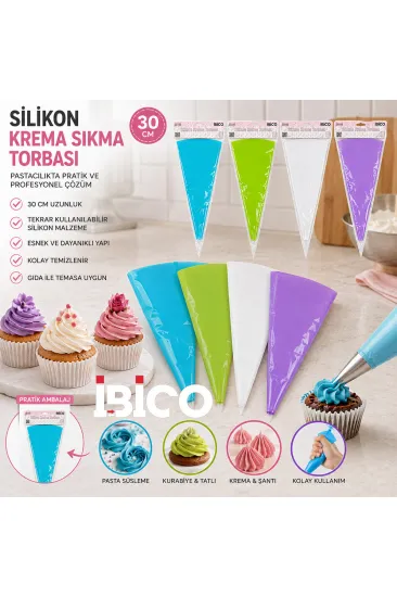 SİLİKON 30CM TEKLİ KREMA SIKMA TORBASI (5637) SİLİKON 30CM TEKLİ KREMA SIKMA TORBASI (5637)