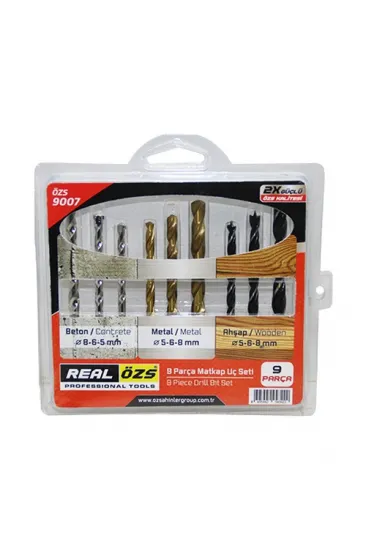 9 PARÇA MATKAP UCU SETİ BETON - METAL - AHŞAP - 5-6-8MM (5637) 9 PARÇA MATKAP UCU SETİ BETON - METAL - AHŞAP - 5-6-8MM (5637)