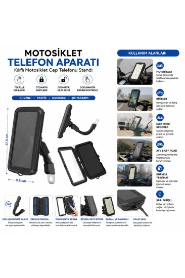 RESİSTANT BİKE MOTORSİKLET TELEFON TUTUCU 5.5 İNÇ - 6.2 İNÇ (5637) RESİSTANT BİKE MOTORSİKLET TELEFON TUTUCU 5.5 İNÇ - 6.2 İNÇ (5637)