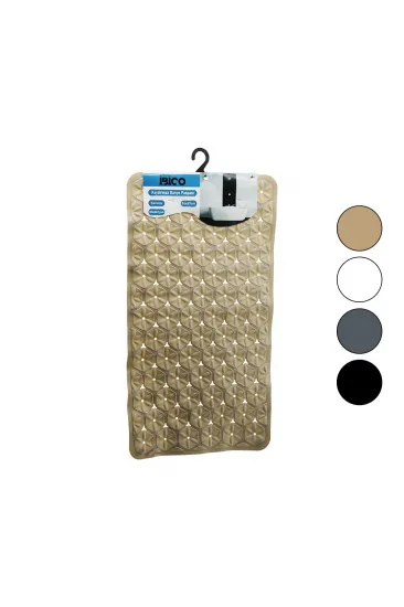 DİKDÖRTGEN - PLASTİK KABARTMA ÇİÇEK DESEN- RENKLİ 92PCS VANTUZ KAYDIRMAZ BANYO- KÜVET PASPAS 36X67CM (5637)