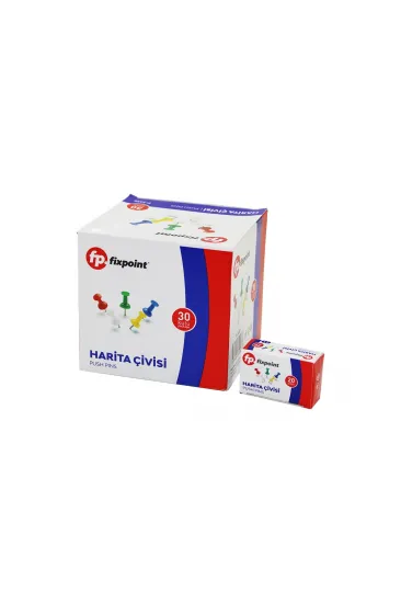 600 ADET HARİTA ÇİVİSİ RENKLİ = 20PCS X 30 (5637)
