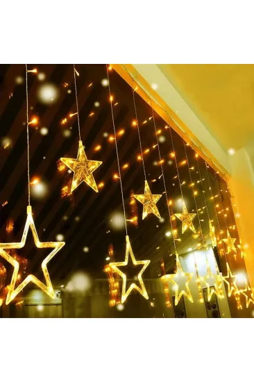 Kumandalı Yıldız Figürlü 12 Sarkıtlı 120 LED Uzaktan Kumandalı Dekor Işık – Masaüstü ve Ortam Aydınlatması (5637) Kumandalı Yıldız Figürlü 12 Sarkıtlı 120 LED Uzaktan Kumandalı Dekor Işık – Masaüstü ve Ortam Aydınlatması (5637)