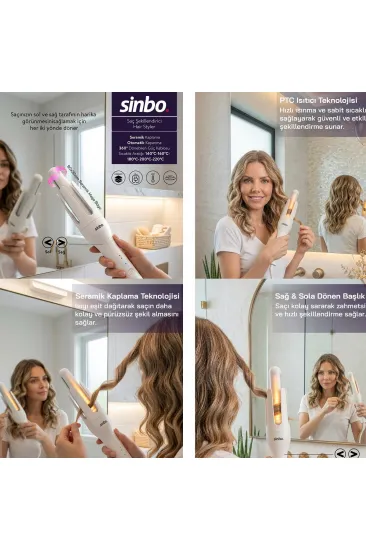 SAÇ ŞEKİLLENDİRME MAŞASI - ŞEKİLLENDİRİCİ SERAMİK KAPLAMA -140-160° SICAKLIK 360° DÖNEBİLEN KABLO 30W SHD-1728 (5637) SAÇ ŞEKİLLENDİRME MAŞASI - ŞEKİLLENDİRİCİ SERAMİK KAPLAMA -140-160° SICAKLIK 360° DÖNEBİLEN KABLO 30W SHD-1728 (5637)