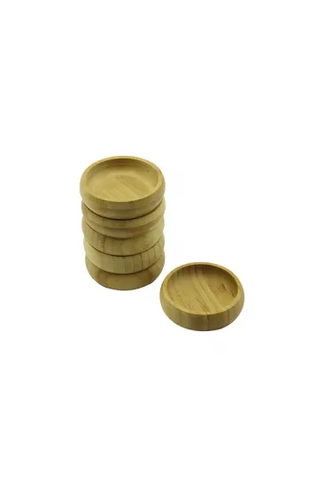 6 ADET - YUVARLAK AHŞAP BAMBU ÇEREZLİK - LOKUMLUK KASE DERİNLİK: 1.7CM - ÇAP: 8.8CM (5637) 6 ADET - YUVARLAK AHŞAP BAMBU ÇEREZLİK - LOKUMLUK KASE DERİNLİK: 1.7CM - ÇAP: 8.8CM (5637)
