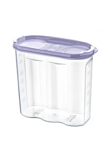 2 Kapaklı Ölçekli Erzak Kuru Gıda Saklama Kutusu Kabı - 1,7 Litre - SA935 (5637) 2 Kapaklı Ölçekli Erzak Kuru Gıda Saklama Kutusu Kabı - 1,7 Litre - SA935 (5637)