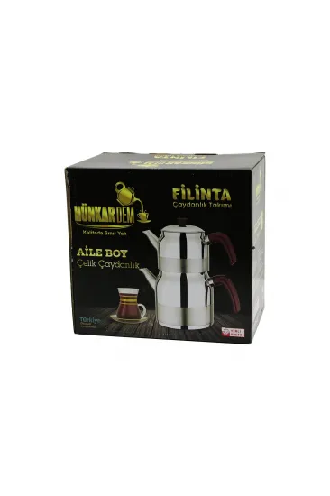 FİLİNTA AİLE BOY ÇELİK ÇAYDANLIK SETİ ÇİFT KAPAKLI RENKLİ BAKALİT KULP ÜST DEMLİK: 1.5LT - ALT SULUK: 3LT KENDİNDEN SÜZGEÇLİ (5637) FİLİNTA AİLE BOY ÇELİK ÇAYDANLIK SETİ ÇİFT KAPAKLI RENKLİ BAKALİT KULP ÜST DEMLİK: 1.5LT - ALT SULUK: 3LT KENDİNDEN SÜZGEÇLİ (5637)