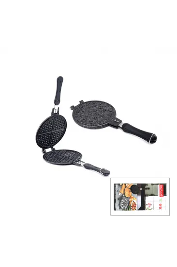 20CM GRANİT DÖKÜM WAFFLE TAVA BAKALİT SAP (5637) 20CM GRANİT DÖKÜM WAFFLE TAVA BAKALİT SAP (5637)