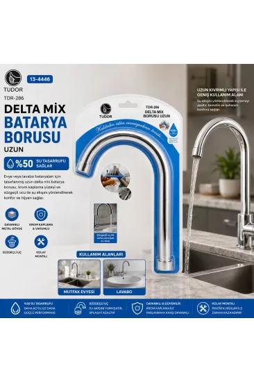 KUĞU EVYE - LAVABO UZUN DELTA MİX BATARYA BORUSU KROM KAPLAMA - VAKUMLU - SÜZGEÇLİ UÇ (5637) KUĞU EVYE - LAVABO UZUN DELTA MİX BATARYA BORUSU KROM KAPLAMA - VAKUMLU - SÜZGEÇLİ UÇ (5637)