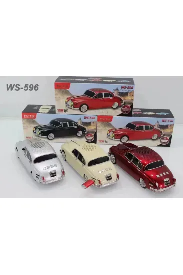 WS-596 Araba Görünümlü Kablosuz Bluetooth Hoparlör Siyah (5637)