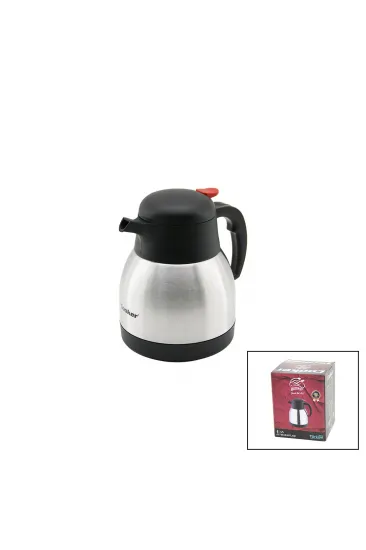 1LT  304 ÇELİK TERMOS INOX SERİSİ 12 SAAT SICAK - 24 SAAT SOĞUK ÇİFT CONTALI KAPAK CKR-2035 (5637)