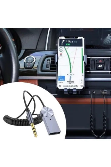 Araba için Bluetooth Aux Alıcısı Wireless Araç Kiti (5637)