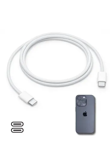 Apple 15/15 Pro Type-C to Type-C Hasır Örgü Hızlı Şarj Kablosu (1m) (5637) Apple 15/15 Pro Type-C to Type-C Hasır Örgü Hızlı Şarj Kablosu (1m) (5637)