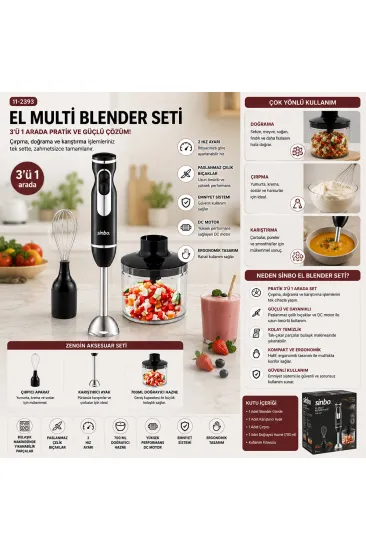 2HIZ AYAR - PASLANMAZ ÇELİK BIÇAK EL MULTİ BLENDER SETİ 700ML HAZNELİ SHB-7529 (5637) 2HIZ AYAR - PASLANMAZ ÇELİK BIÇAK EL MULTİ BLENDER SETİ 700ML HAZNELİ SHB-7529 (5637)