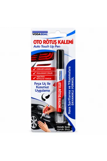 12 ADET METALİK SİYAH OTO RÖTUŞ KALEM FIRÇA UÇ 5ML (5637) 12 ADET METALİK SİYAH OTO RÖTUŞ KALEM FIRÇA UÇ 5ML (5637)