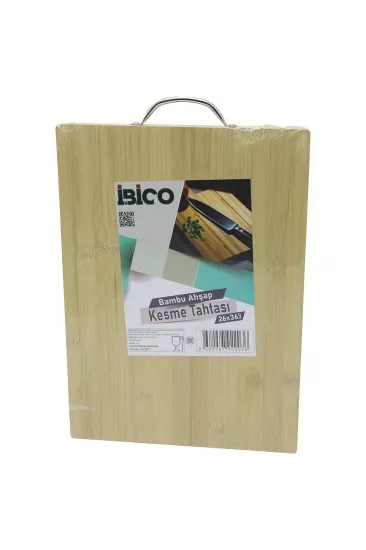 26X36 X 1.7CM LUX AHŞAP BAMBU KESİM PANOSU - KESME TAHTASI METAL KULPLU (5637) 26X36 X 1.7CM LUX AHŞAP BAMBU KESİM PANOSU - KESME TAHTASI METAL KULPLU (5637)