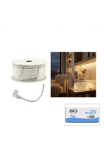 100MT 3000K - GÜN IŞIK DIŞ MEKAN ŞERİT LED 220V 120LED 348983 (5637) 100MT 3000K - GÜN IŞIK DIŞ MEKAN ŞERİT LED 220V 120LED 348983 (5637)