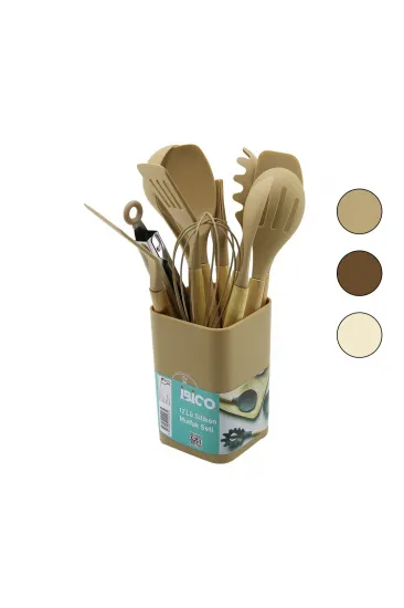 11PCS+KOVA SİLİKON MUTFAK SETİ BAMBU SAP 3-KAŞIK- 3-SPATULA- 1-KEVGİR- 1-KEPÇE- 1-MAŞA- 1-ÇRPC- 1-FRÇ (5637) 11PCS+KOVA SİLİKON MUTFAK SETİ BAMBU SAP 3-KAŞIK- 3-SPATULA- 1-KEVGİR- 1-KEPÇE- 1-MAŞA- 1-ÇRPC- 1-FRÇ (5637)