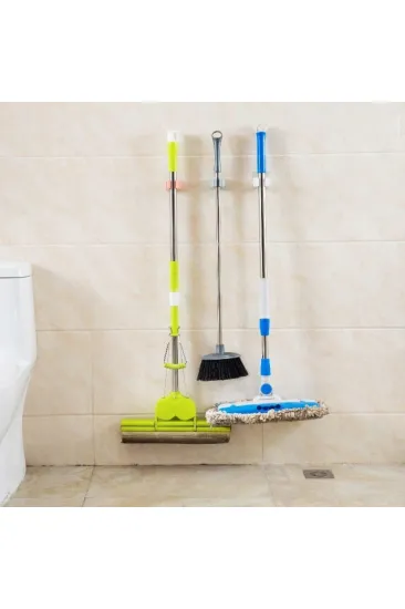 Tekli Duvara Yapışkanlı Mop Tutucu Aparat Sopa Askısı (5637) Tekli Duvara Yapışkanlı Mop Tutucu Aparat Sopa Askısı (5637)