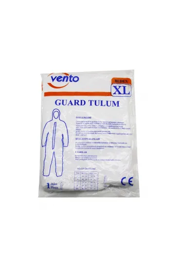 VENTO XL GUARD KORUYUCU TULUM BEYAZ - HAFİF - NON-WOVEN KUMAŞ BOY: 179-187CM - GÖĞÜS: 108-115CM (5637) VENTO XL GUARD KORUYUCU TULUM BEYAZ - HAFİF - NON-WOVEN KUMAŞ BOY: 179-187CM - GÖĞÜS: 108-115CM (5637)